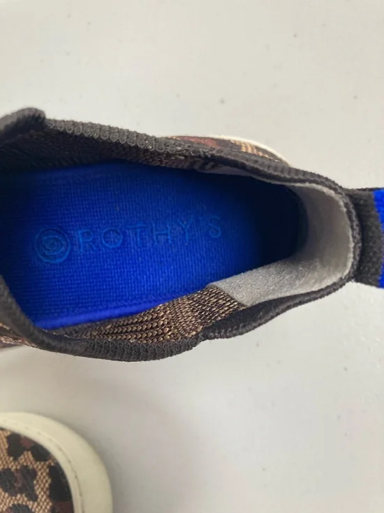 Rothy's Chelsea Wildcat Leopard Print Ankle Boots Sneaker Size 7 - Picture 9 of 12